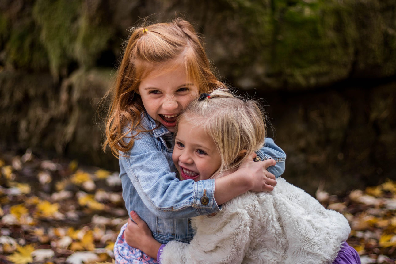 Children hugging